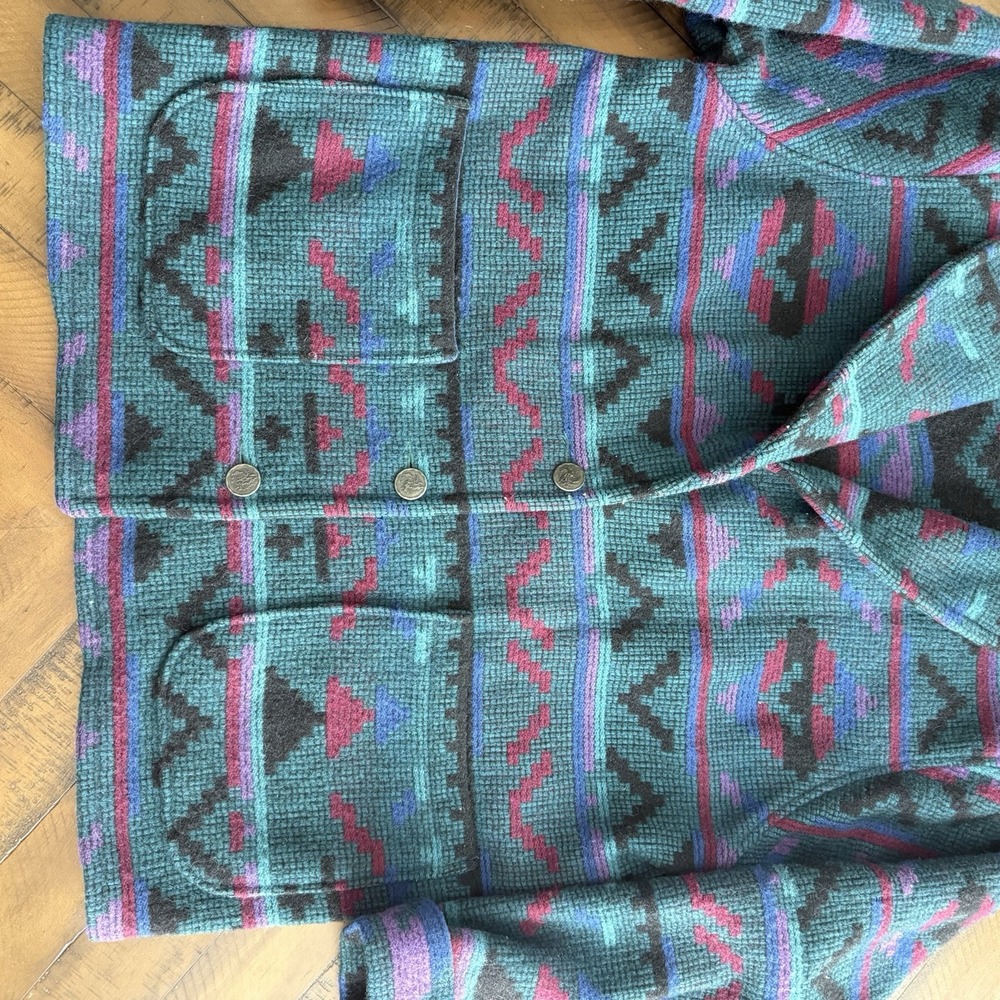 Woolrich Womens Aztec blazer Jacket Coat Size LARGE USA Made - Picture 3 of 8